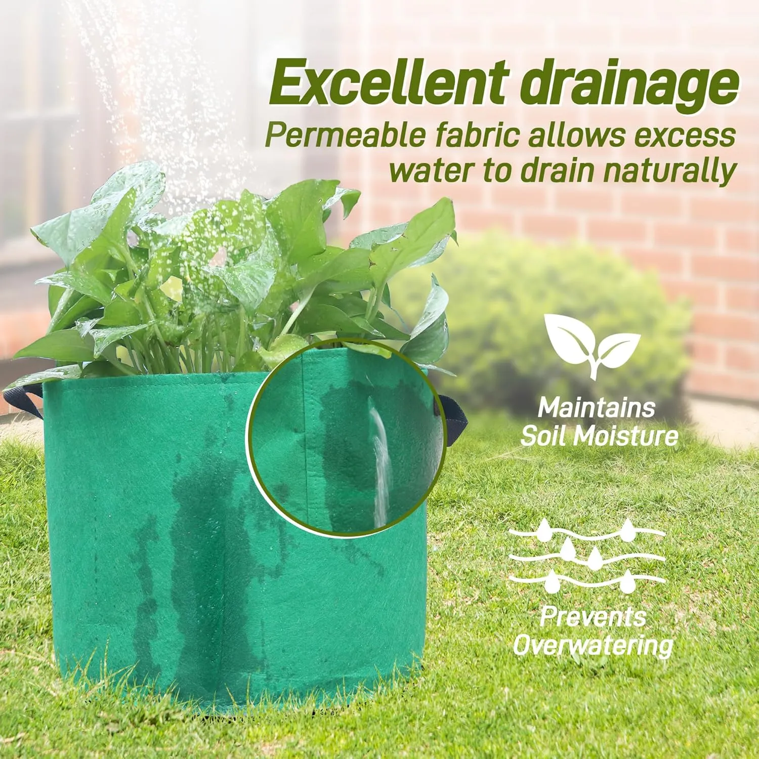 10-Gallon Fabric Grow Bags (7 Pack of Mix Colors) with Handles for Potato Tomato Flower and Vegetables