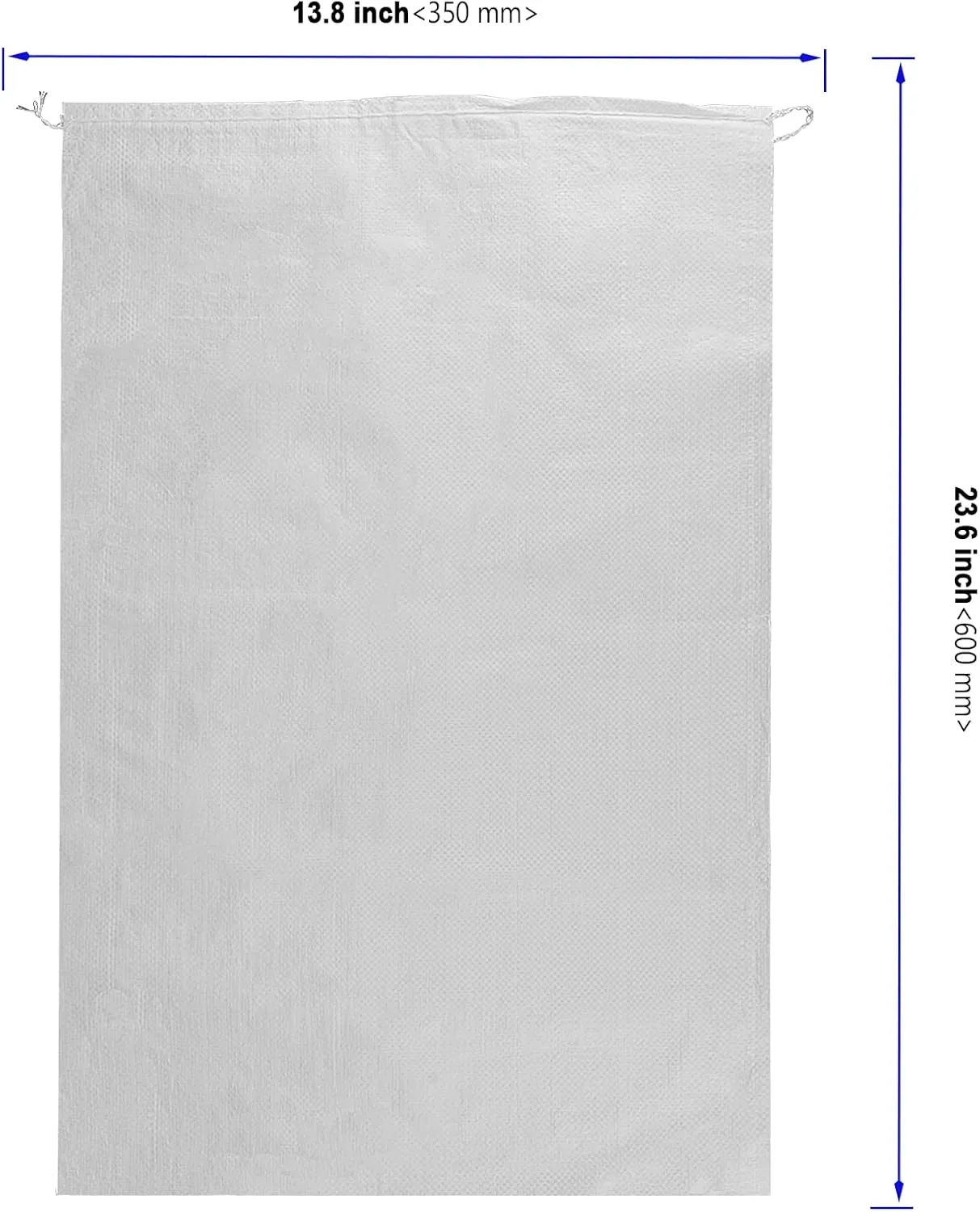 100 Pack 14x24 Inch Empty Sand Bags, White Woven Polypropylene Sandbags for Flood Control Emergency Situation Roadblock Building Construction