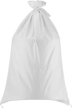 100 Pack 14x24 Inch Empty Sand Bags, White Woven Polypropylene Sandbags for Flood Control Emergency Situation Roadblock Building Construction