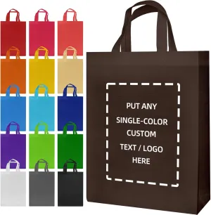 100 Pcs Customizable Tote Bags, Personalized with Text or Photos