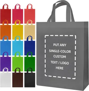100 Pcs Customizable Tote Bags, Personalized with Text or Photos