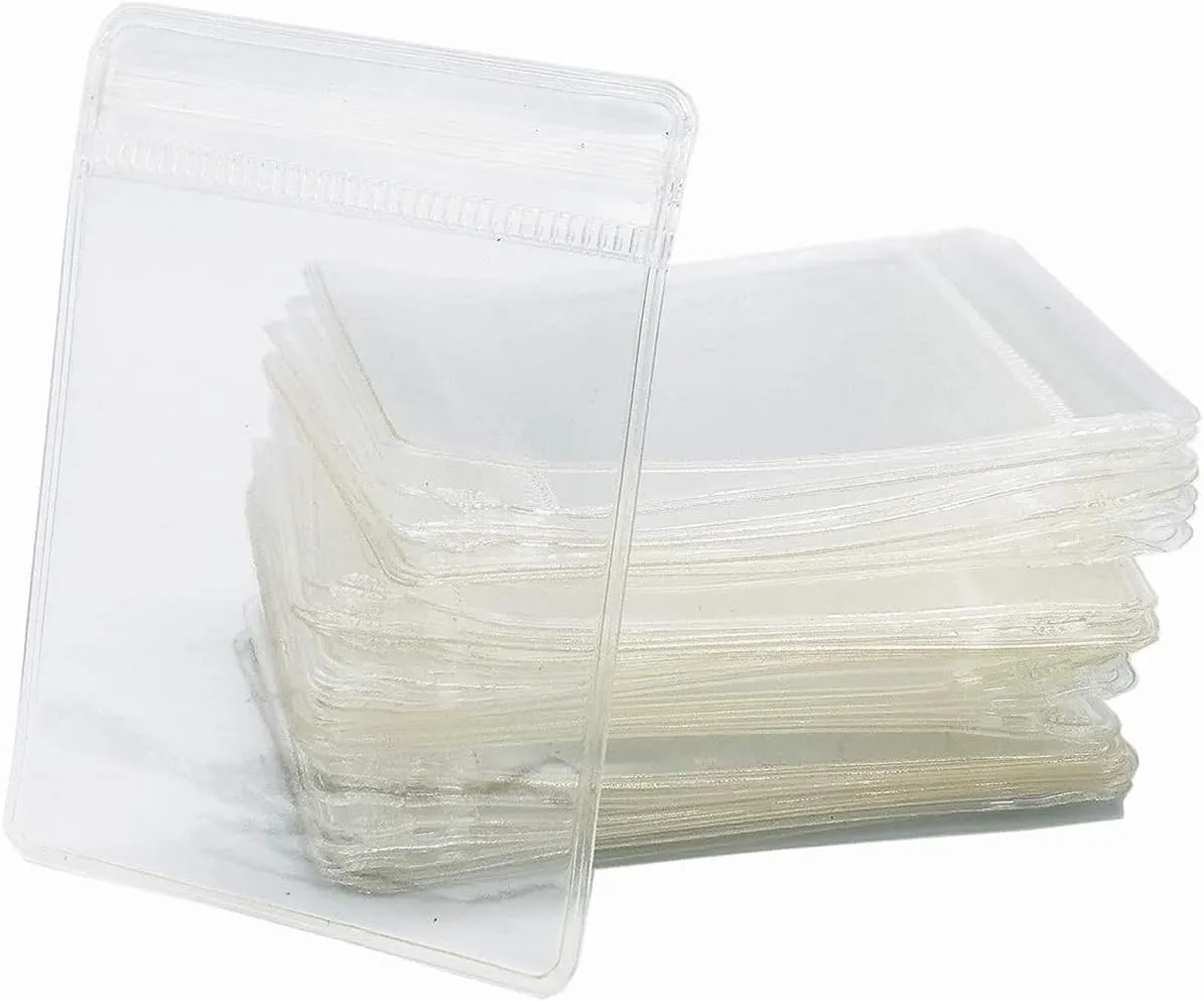 100pcs Clear PVC Transparent Zip Lock Jewelry Bag Dust Proof Airtight Jewelry Pouch Plastic Zipper Bag Self Seal PVC Packing Pouch Organizer Storage Bags for Rings Earrings Bracelet (3.9x5.9in)