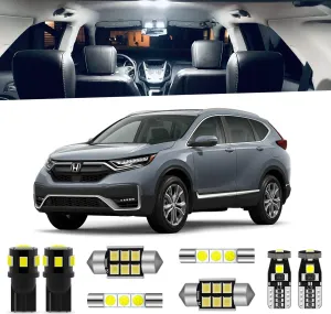 11-Pieces CRV HRV LED Interior Light Kit for Honda CR-V HR-V 2013 2014 2015 2016 2017 2018 2019 2020 2021 White 6000K Interior LED Lighting Package   License Plate Lights, Install Tool