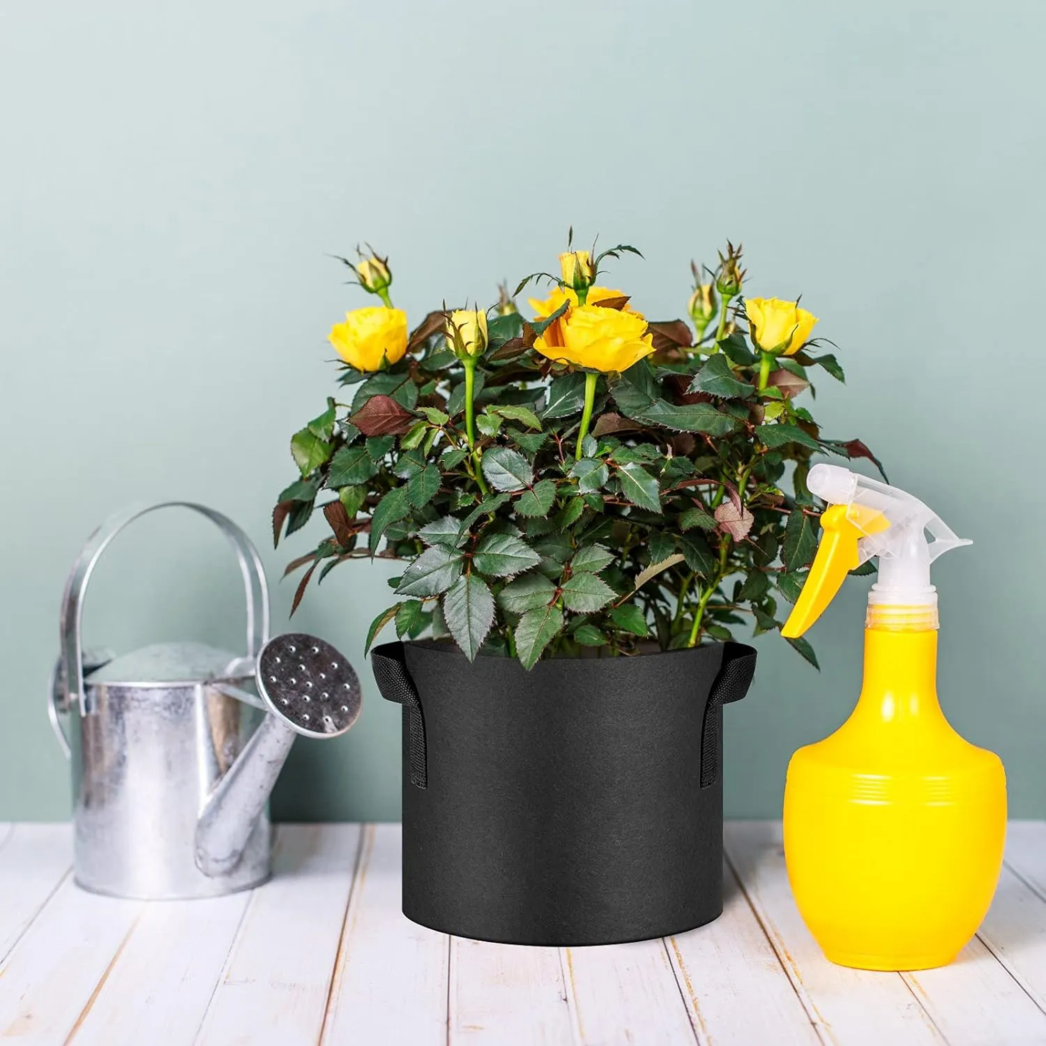 12-Pack 2 Gallon Thickened Non-Woven Grow Bags, Aeration Fabric Pots with Handles
