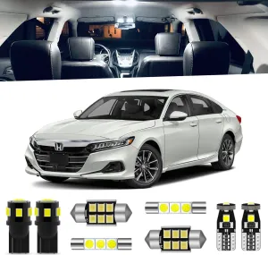 14-Pieces Accord LED Interior Light Kit for Honda Accord 2013 2014 2015 2016 2017 2018 2019 2020 2021 2022 White 6000K Interior LED Lighting Package   License Plate Lights, Install Tool