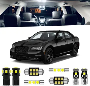 17-Pieces White LED Interior Lights Kit for Chrysler 300 300C 2011 2012 2013 2014 2015 2016 2017 2018 2019 2020 2021 Interior LED Lighting Package   License Plate Lights, Install Tool