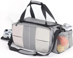 2-in-1 Pickleball & Gym Backpack - 40L Sports Duffle for Men & Women: Tote, Crossbody - Unisex Pickle Ball Bag Gifts: Sling Strap, Waterproof Compartments, Insulating Bag