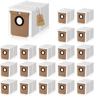 20 Pack L60 Dust Bags Replacement Compatible With Eufy L50 SES, L60 SES Vacuum Cleaner Self-Empty Station,2.5L Eufy L60 Replacement Bags for Haier H9 Plus,Conga 1000,8090 Ultra,9090AI Vacuum Cleaner