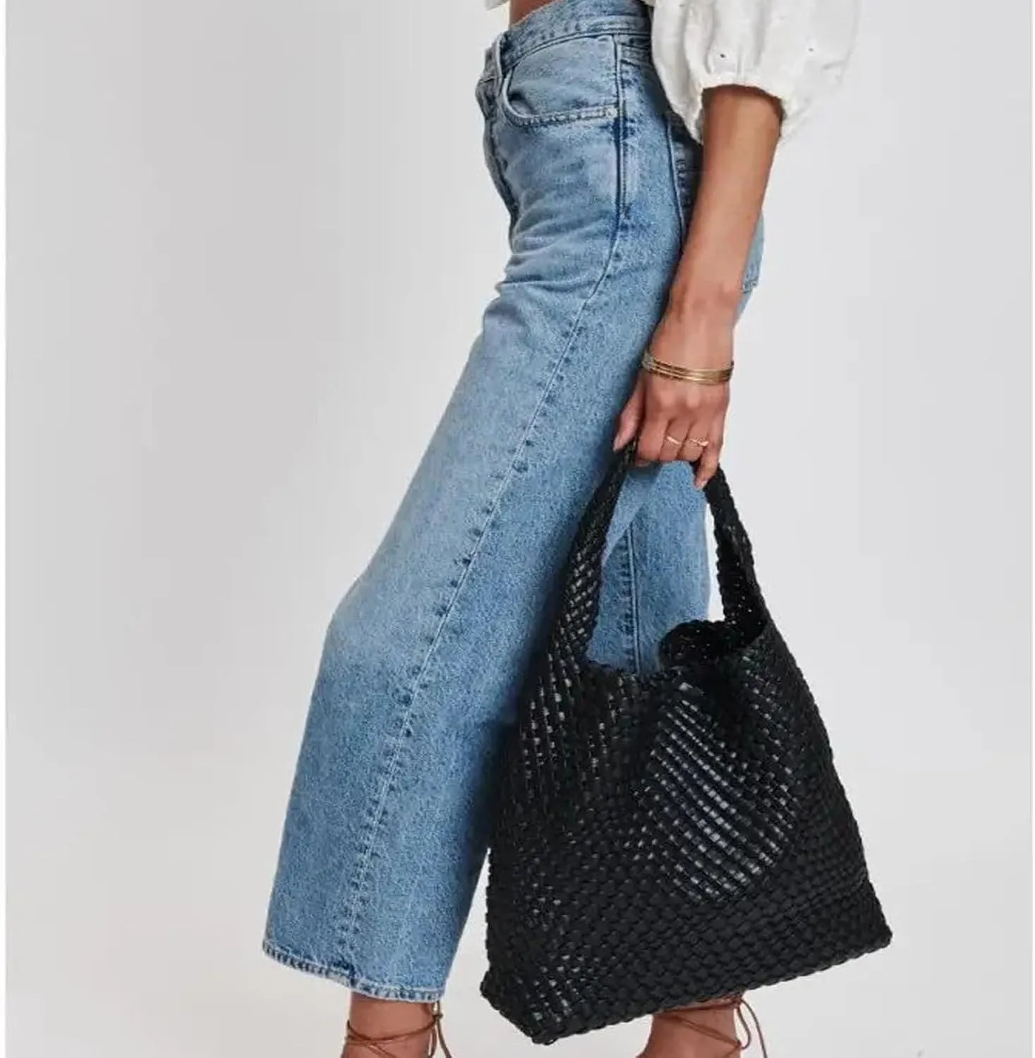 2025 Woven Tote Bag for Women, Extra Large Fashion Shoulder Hobo Bags, Leather Woven Beach Bag, Work Purses for Women