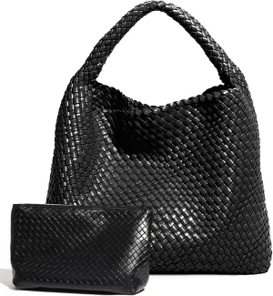 2025 Woven Tote Bag for Women, Extra Large Fashion Shoulder Hobo Bags, Leather Woven Beach Bag, Work Purses for Women