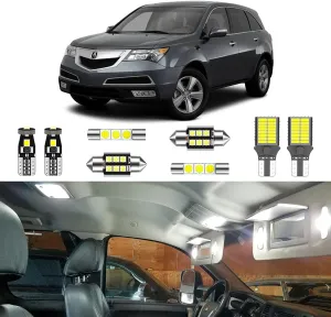 21PCS Super Bright White LED Interior Light Kit Package for Acura MDX 2001 2002 2003 2004 2005 2006 2007 2008 2009 2010 2011 2012 2013   License Plate Lights and Install Tool