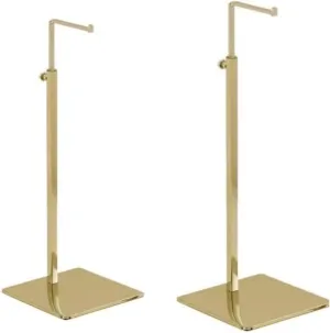 2pack Titanium Gold Handbag Display Stands, Bag Hanging Hook Display Stand, Adjustable Bag Display Rack (single hook-7type golden)