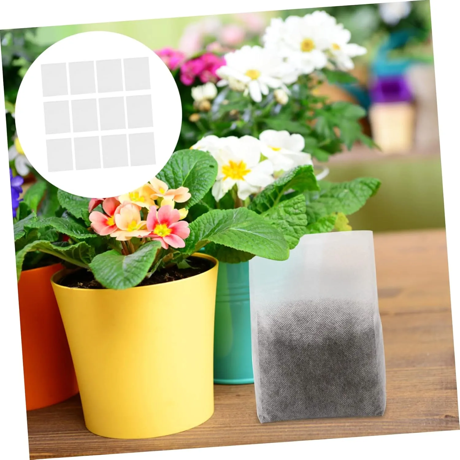 2sets 500pcs Non Woven Planting Bags for Vegetables and Flowers Nursery Pouches Excellent Water Permeability Root Health and Growth Enhancement 500pcs*2
