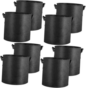 3 Gallon Grow Bags Fabric Pots Non-Woven Planting Bag Set Vegetable Planter Breathable Fabric Pouches for Garden Deck Patio Porch