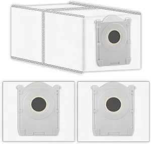 (3 Pack) X8 PRO OMNI Replacement Dust Bags Compatible With ECOVACS DEEBOT X8 PRO OMNI/ T50 PRO Omni/ T50 MAX PRO Omni robot vacuum, Activated Carbon Filter layer, Disposable Bags, Vacuum Bag