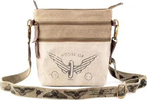 3B- purses for women crossbody bags for women trendy Upcycled leather canvas bag shoulder bag with 2 straps
