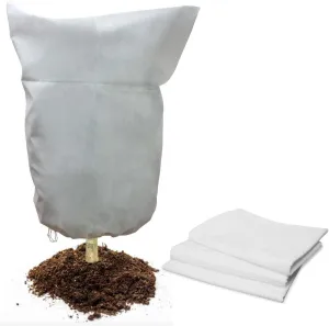 3pcs Winter Plant Protection Cover Bags Warm Frost Cloth Blanket Polypropylene Garden Fabric Protecting Fruit Tree Potted Plants (31.5" x 39.4", 3 PCS)