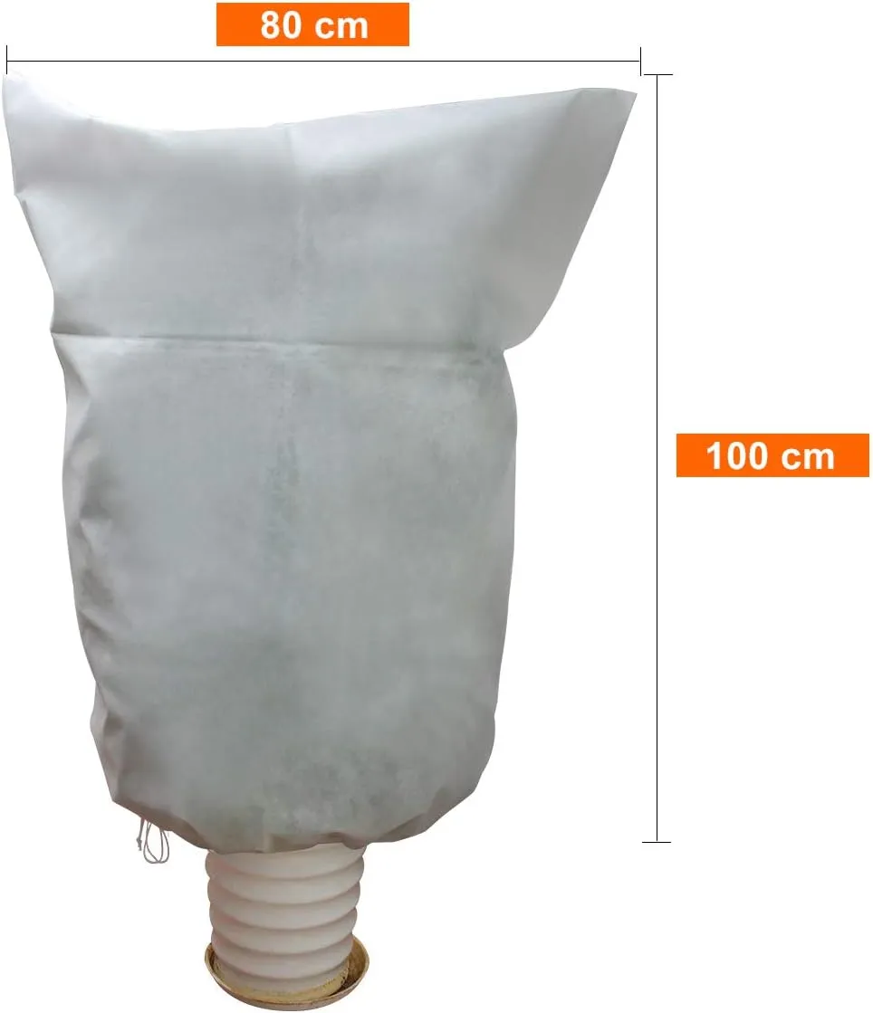 3pcs Winter Plant Protection Cover Bags Warm Frost Cloth Blanket Polypropylene Garden Fabric Protecting Fruit Tree Potted Plants (31.5" x 39.4", 3 PCS)