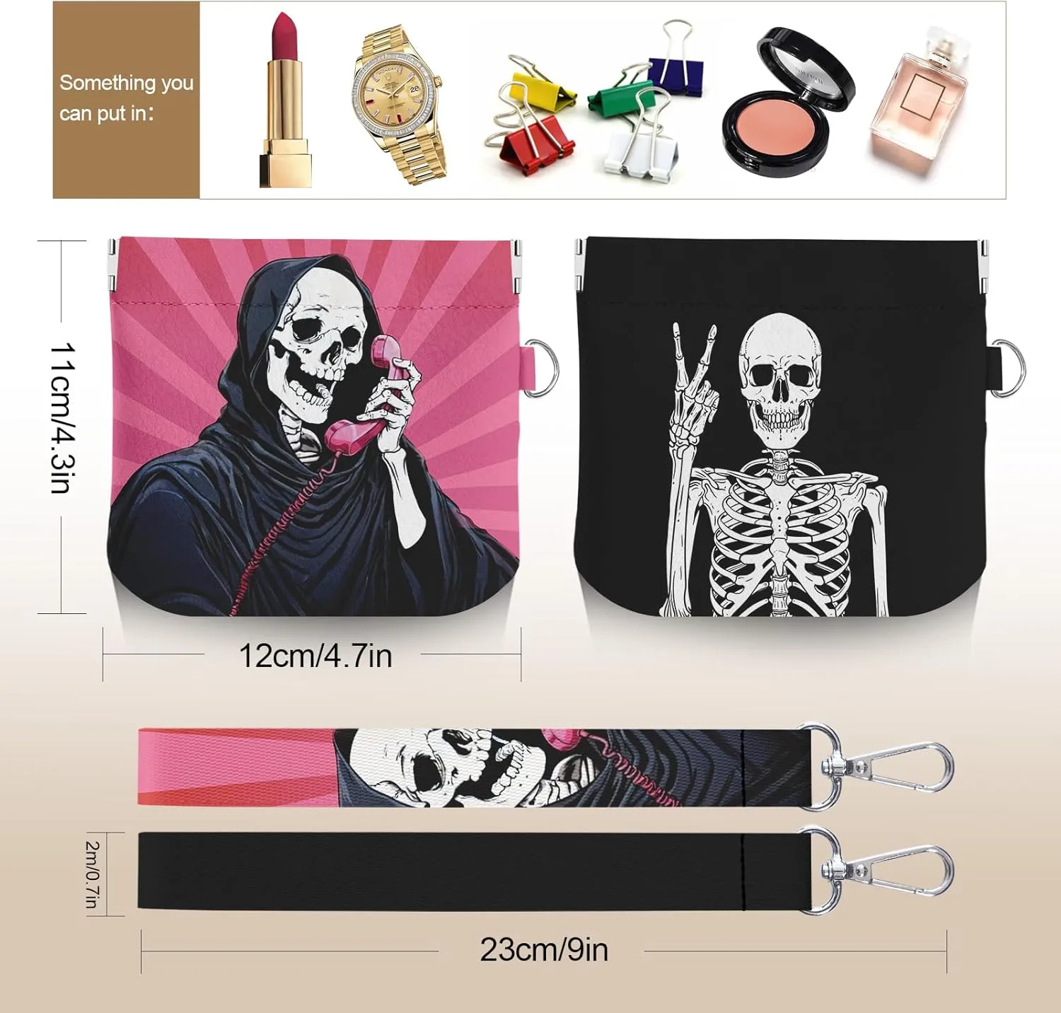 4PCS Eyeglass Sunglass Cases Pouch Soft PU Leather with Cleaning Cloth Cute Glasses Bag Coin Purse for Women Men Gifts
