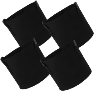 4pcs Seedling Pot Bags Raised for Garden Grow Plant Vegetables Nursery Pouch Fabric Pots Black Non-Woven Fabric