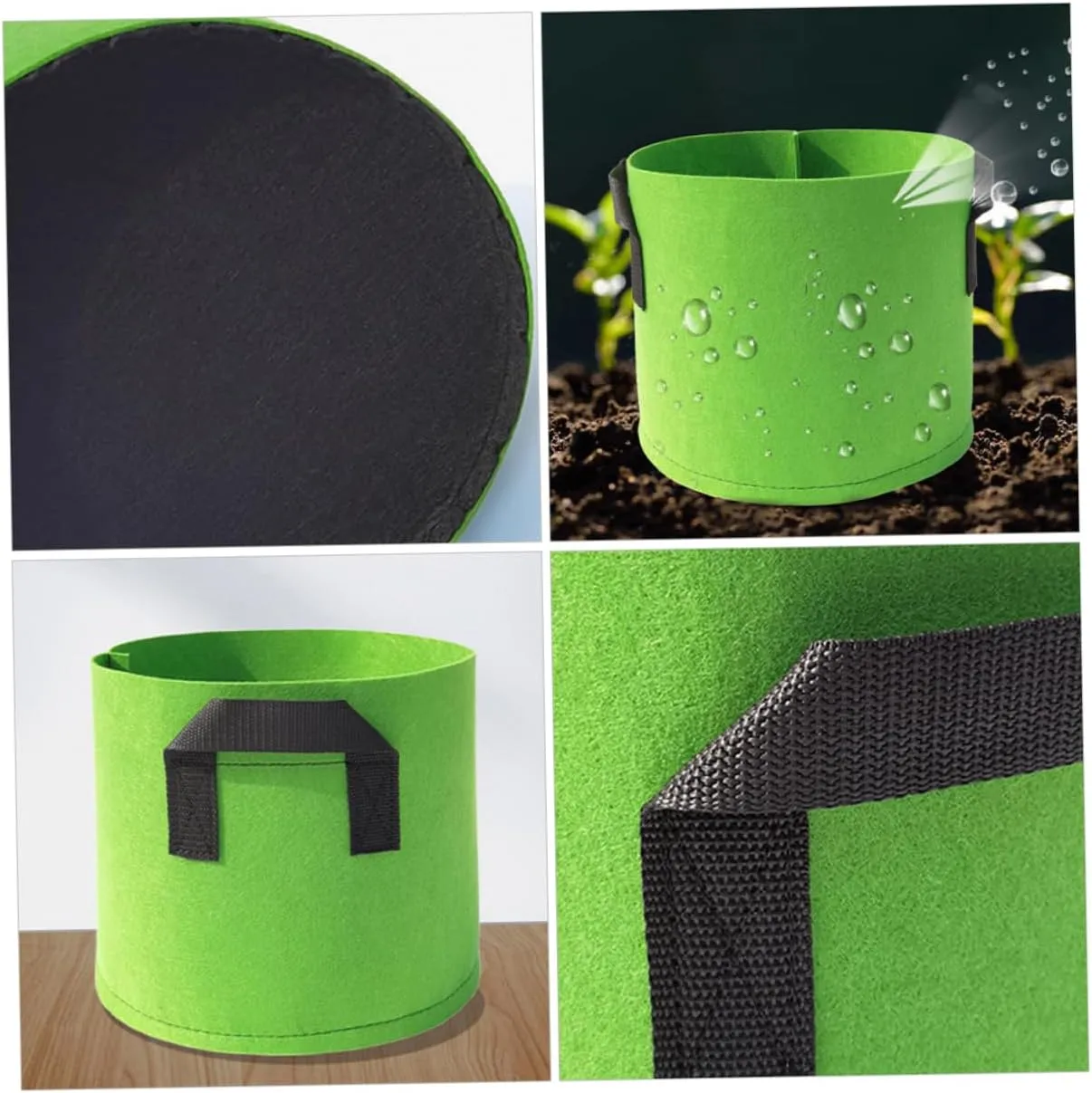 5 Gallon Plant Growing Bags Non-Woven Thick Potato Grow Bags Root Formation Smart Drainage Plant Storage for Indoor Gardening