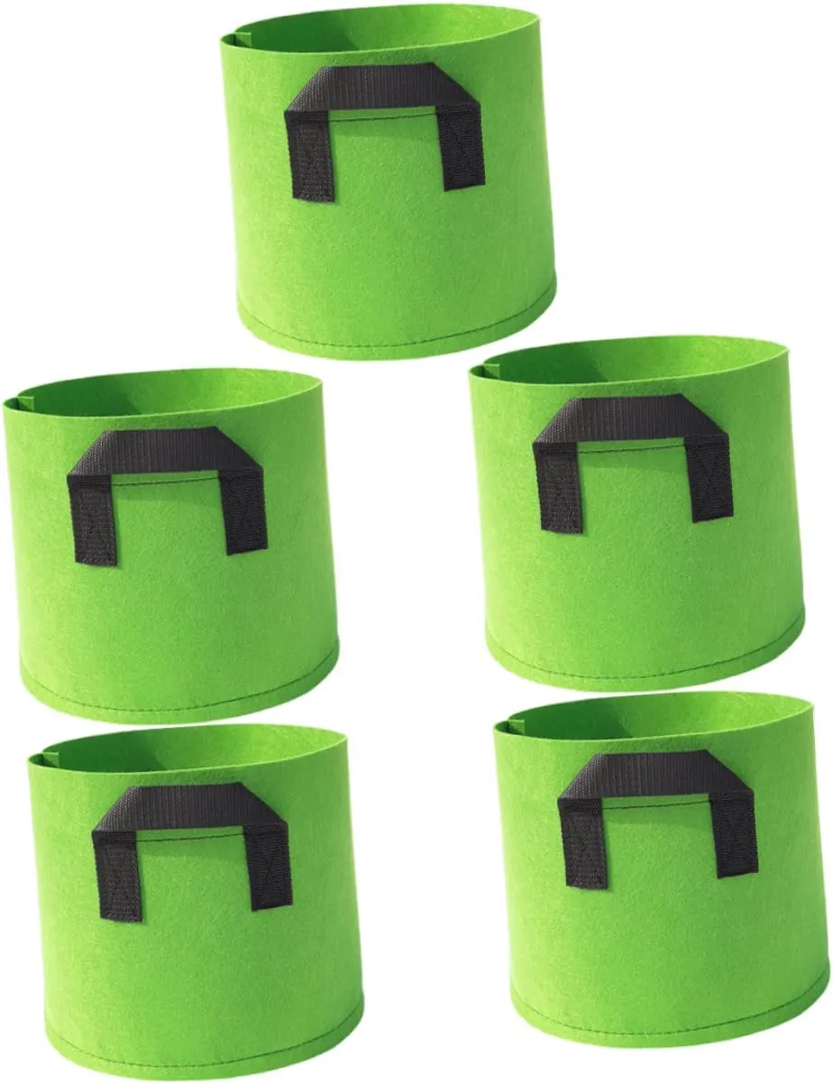 5 Gallon Plant Growing Bags Non-Woven Thick Potato Grow Bags Root Formation Smart Drainage Plant Storage for Indoor Gardening