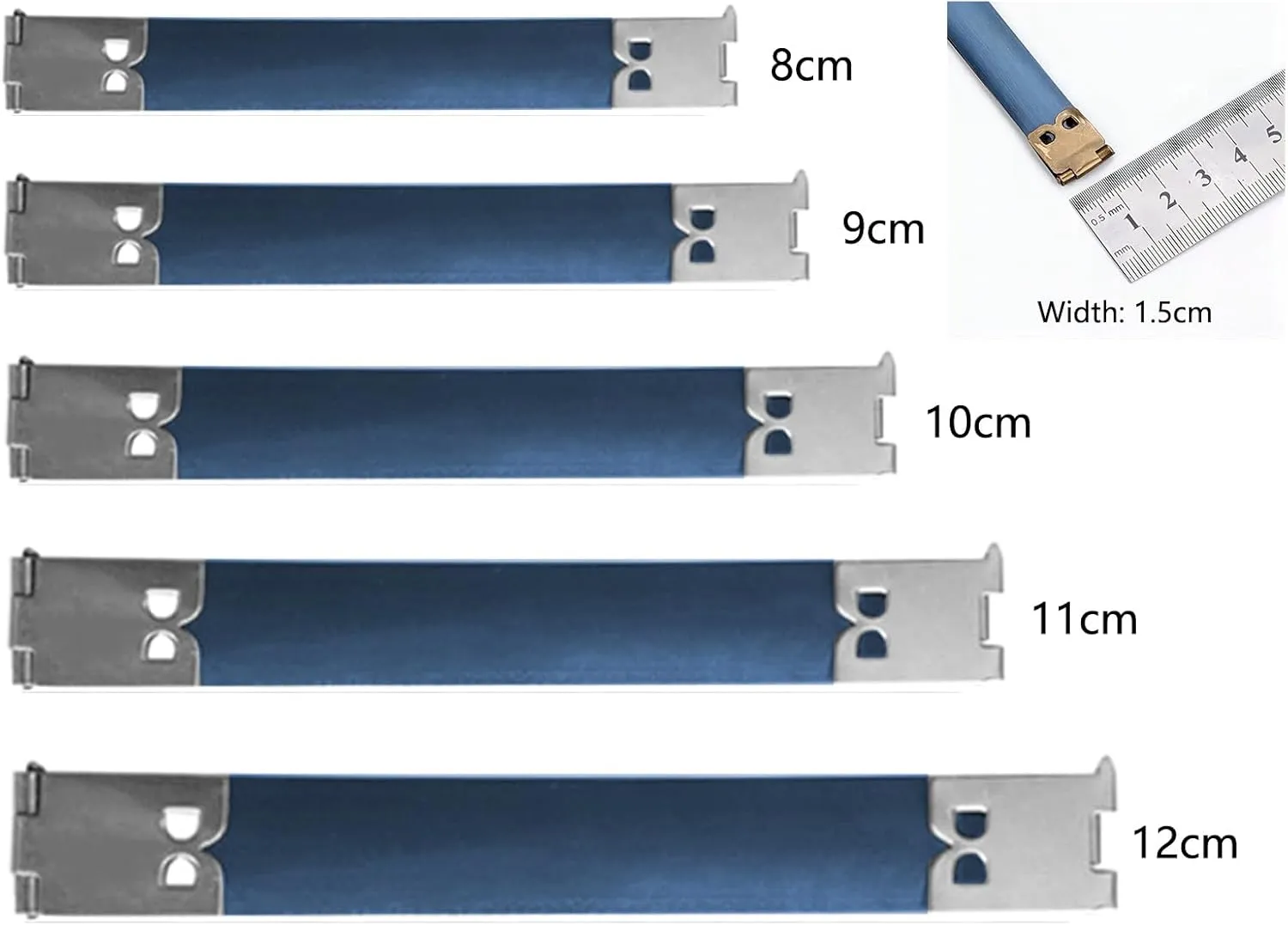 50Pcs Metal Internal Flex Frame Kiss Clasp for Handbag Hinges Spring Bag Accessories for DIY Craft Coin Purse Bag Wallet Sewing Making 3.15/3.54/3.94/4.33/4.73 Inch (Cyan Antique)
