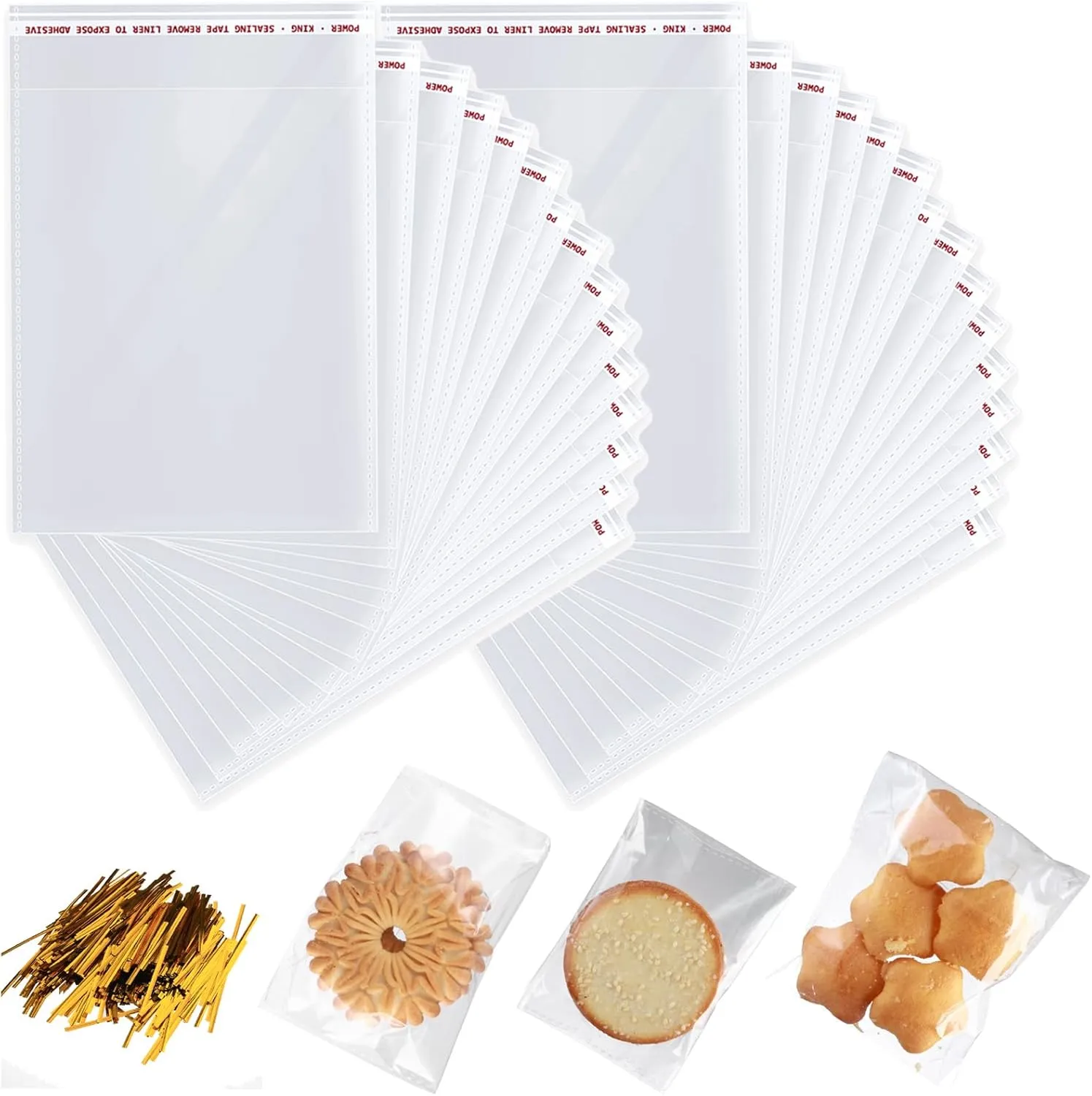 6” x 9” Resealable Cellophane Bags 1200 pcs Small Self Sealing Clear Bags for Packaging Products Self-adhesive Cello Bag for Jewelry, Cards, Photos, Envelopes, Gifts, Bakery, Candies and Products