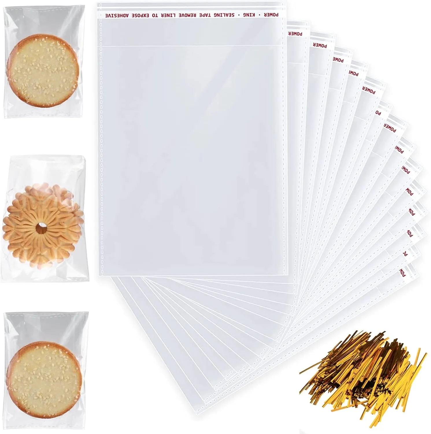 6” x 9” Resealable Cellophane Bags 1200 pcs Small Self Sealing Clear Bags for Packaging Products Self-adhesive Cello Bag for Jewelry, Cards, Photos, Envelopes, Gifts, Bakery, Candies and Products