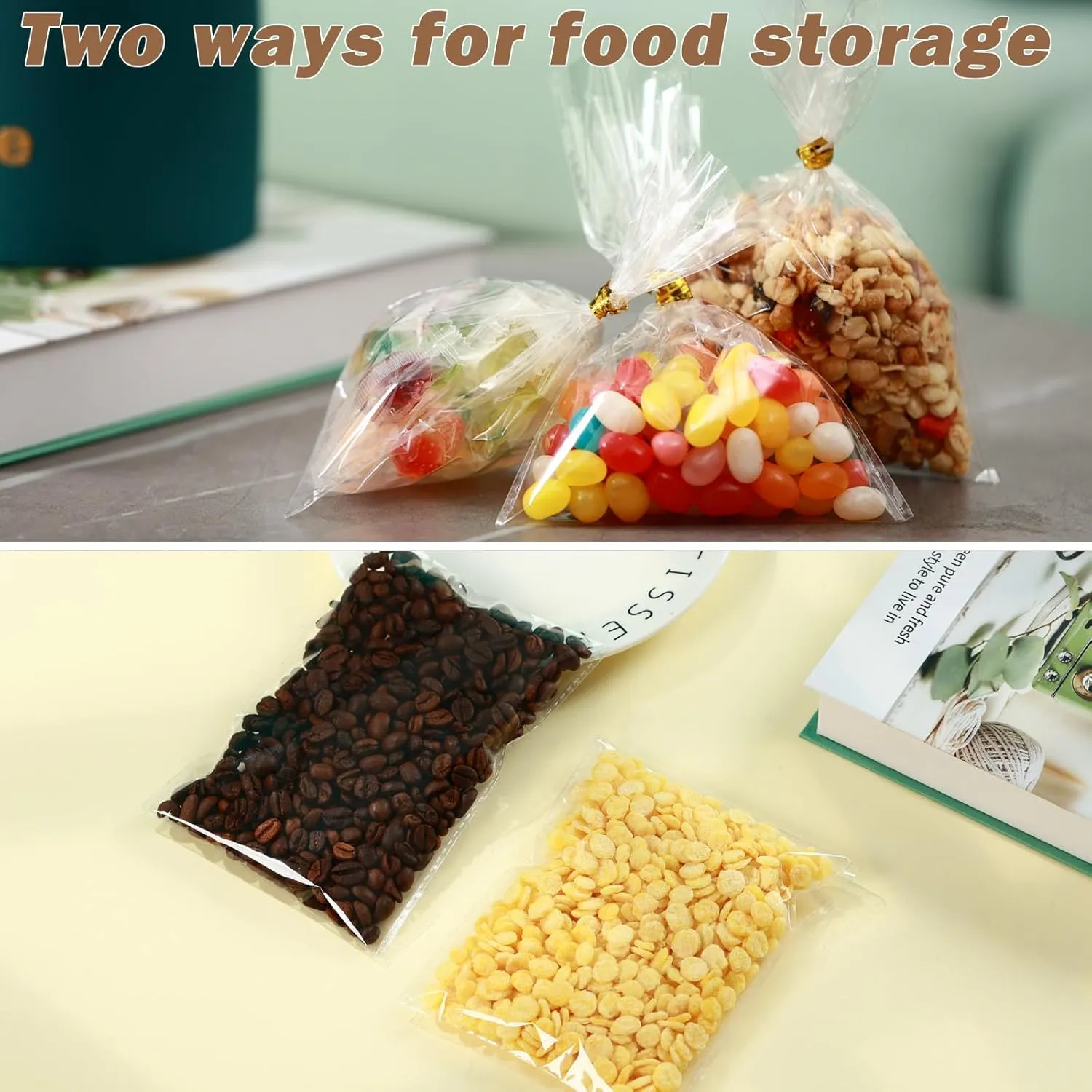 6” x 9” Resealable Cellophane Bags 1200 pcs Small Self Sealing Clear Bags for Packaging Products Self-adhesive Cello Bag for Jewelry, Cards, Photos, Envelopes, Gifts, Bakery, Candies and Products