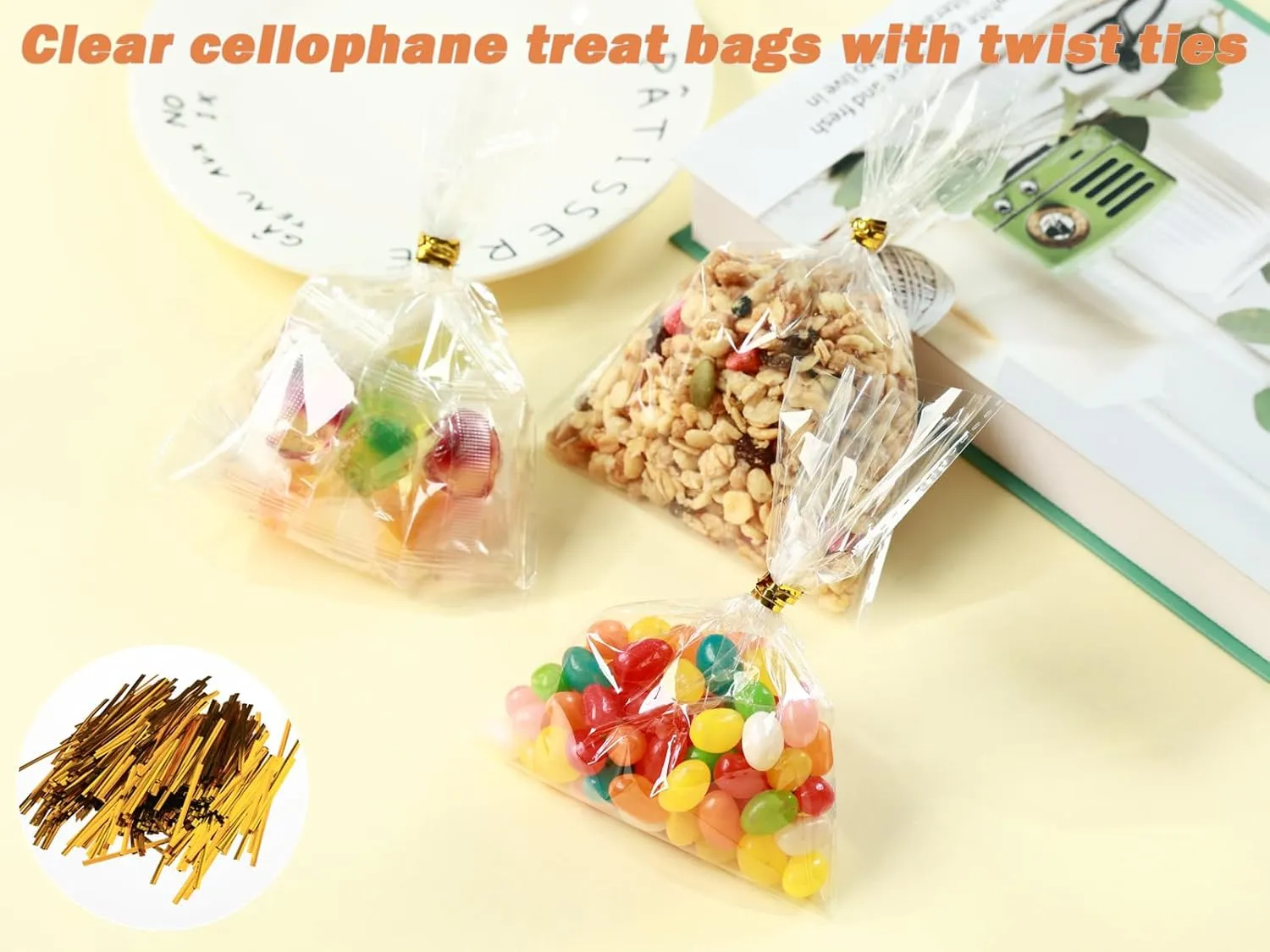 6” x 9” Resealable Cellophane Bags 1200 pcs Small Self Sealing Clear Bags for Packaging Products Self-adhesive Cello Bag for Jewelry, Cards, Photos, Envelopes, Gifts, Bakery, Candies and Products