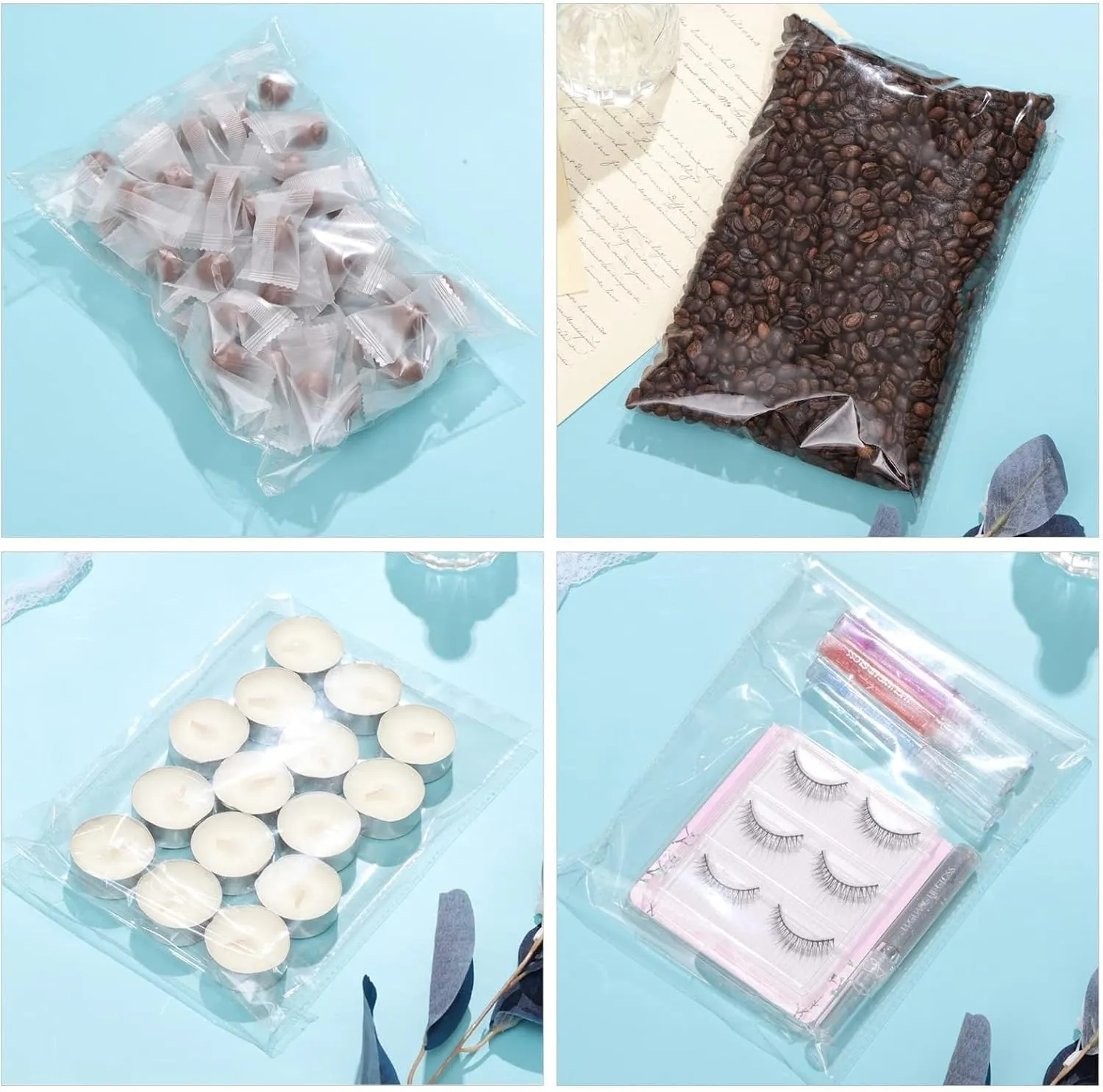 6” x 9” Resealable Cellophane Bags 2000 pcs Small Self Sealing Clear Bags for Packaging Products Self-adhesive Cello Bag for Jewelry, Cards, Photos, Envelopes, Gifts, Bakery, Candies and Products