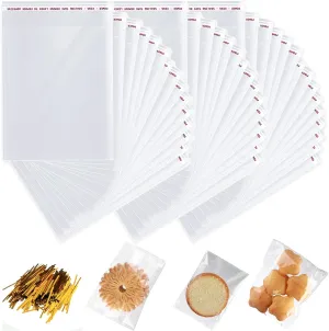 6” x 9” Resealable Cellophane Bags 2000 pcs Small Self Sealing Clear Bags for Packaging Products Self-adhesive Cello Bag for Jewelry, Cards, Photos, Envelopes, Gifts, Bakery, Candies and Products