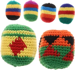 6Pcs Multicolored Crochet Juggling Balls Fun Bean Bags for Tossing Early Learning for Preschool Motor Skills Development Interactive Play
