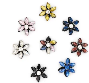 8 Pcs Colorful Star Crystal Rhinestone Beaded Appliques Patches， Handmade Embroidery Beading Patch for DIY T-Shirt Clothes Dress Handbag Jeans Jackets Shoes Socks Clothing