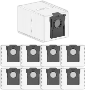 (9 Pack) Replacement Vacuum Dust Bags for Dreame X50 Ultra/ L10s Pro Ultra/ X30 Ultra/ X40 Ultra/Mova E30 Ultra/ L40 Ultra/ L10s Ultra Gen 2 Robot Vacuum Cleaner, Replacement Canister Vacuum Bags