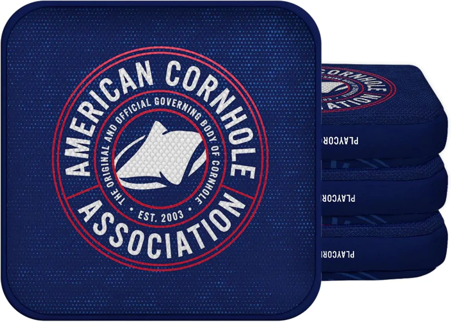 ACA Synergy Edge Professional Cornhole Bags Dual Sided 6x6 Tournament Badge