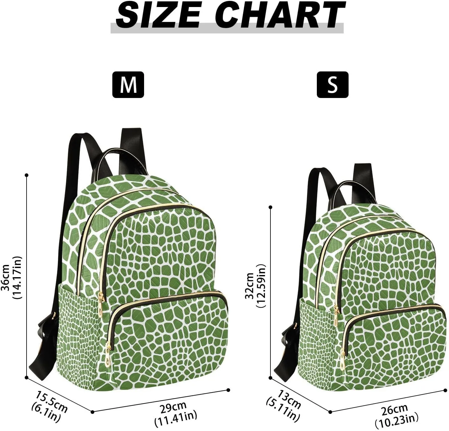 ALAZA Small Backpack Purse for Women Teen Girls Lizard Skin Green Pattern Quilted Backpack Fashion Bookbag Mini School Daypack Ladies Everyday Purses Shoulder Bag