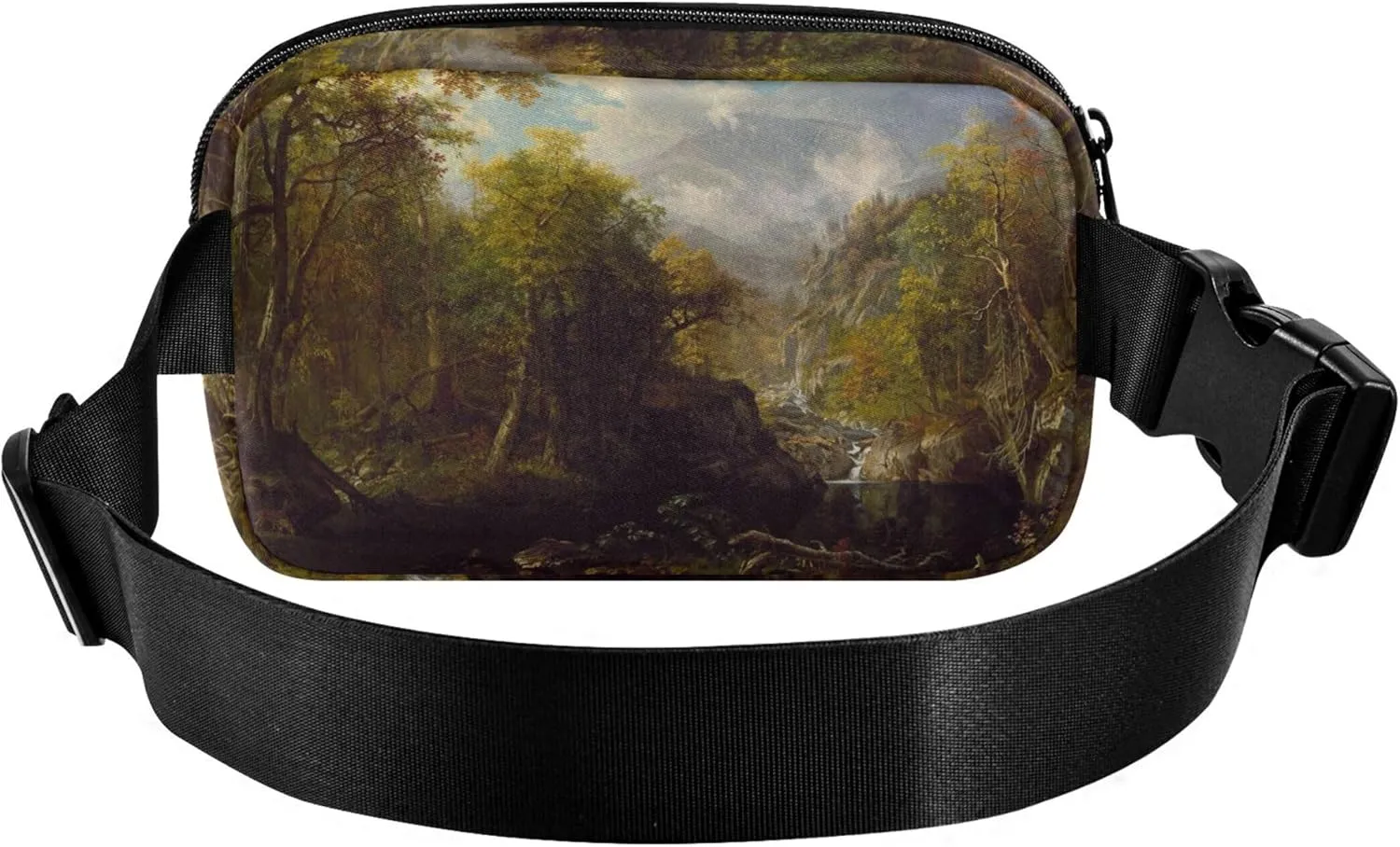Albert Bierstadt Landscape Emerald Fanny Pack for Women Belt Bag Hip Pack Waterproof Colorful Crossbody Waist Purse