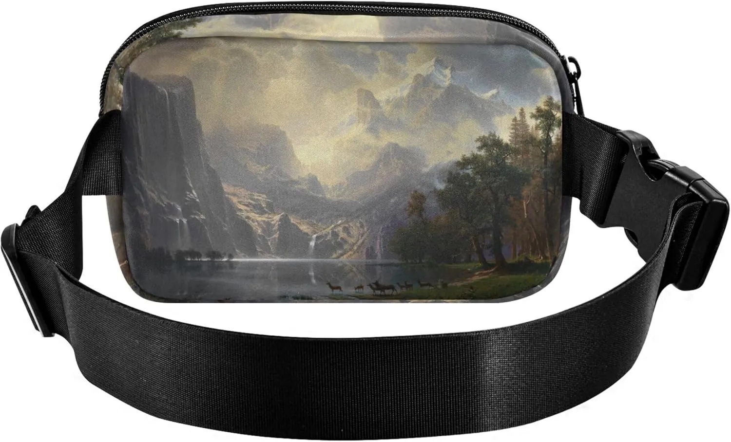 Albert Bierstadt Sierra Nevada Mountains Waterproof Women Fanny Packs Hip Bag Belt Purse Festival Waist Pack for Women