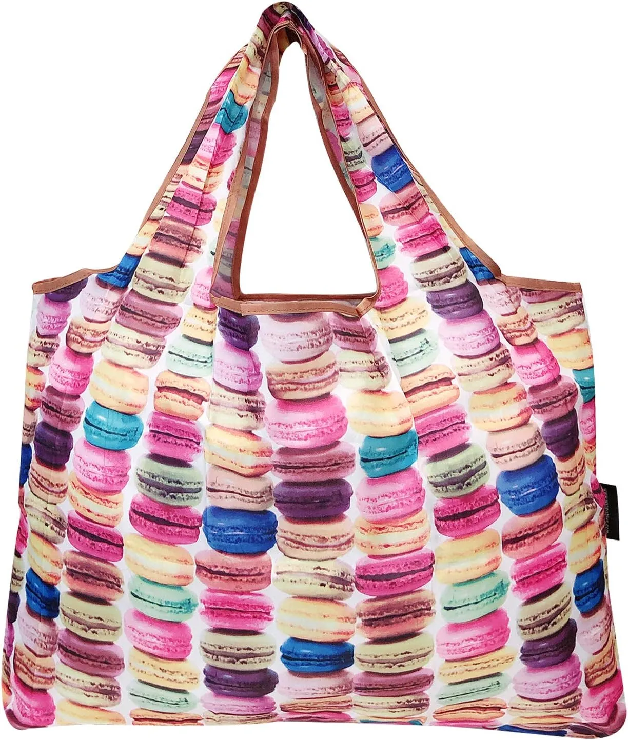alldyrew Large Foldable Tote Nylon Reusable Grocery Bag, 3 Pack