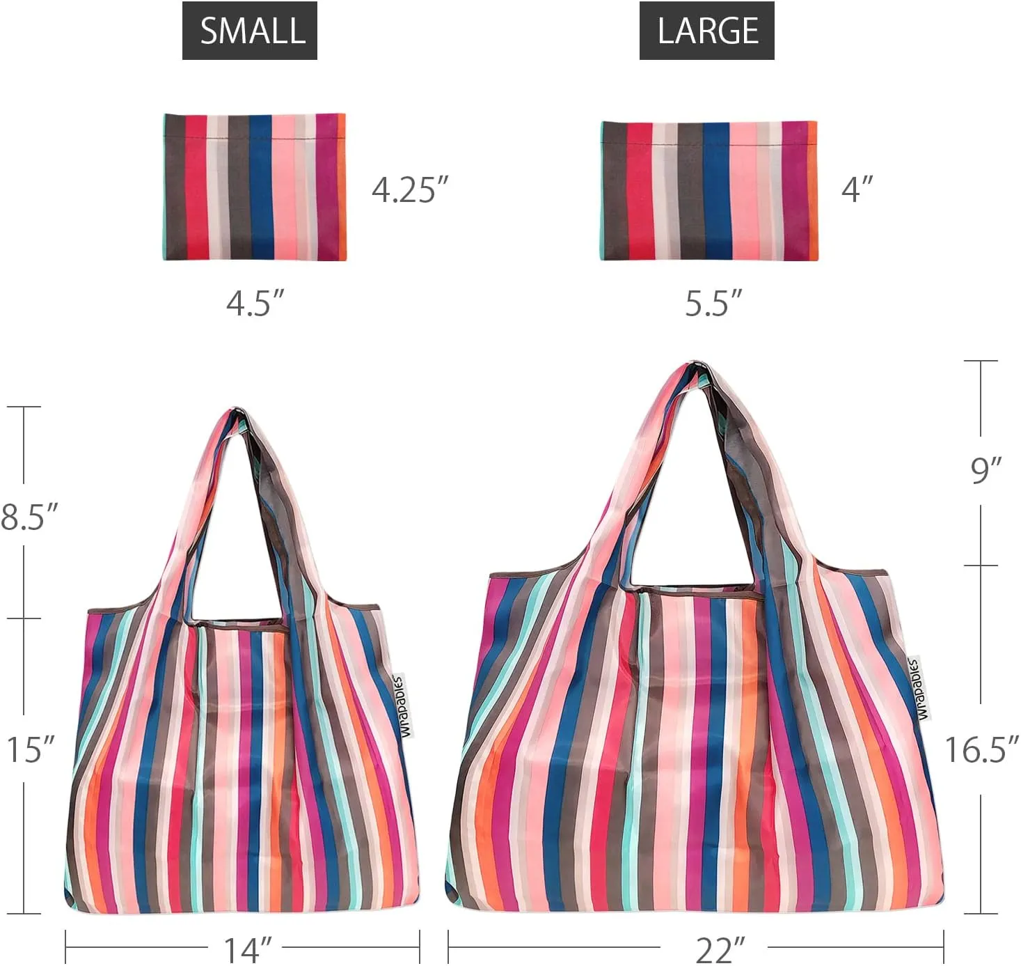 allydrew Large Foldable Tote Nylon Reusable Grocery Bag