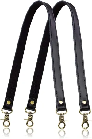 Allzedream Genuine Leather Purse Strap Sewing Canvas Replacement Handbag Shoulder Bag 2 Pcs