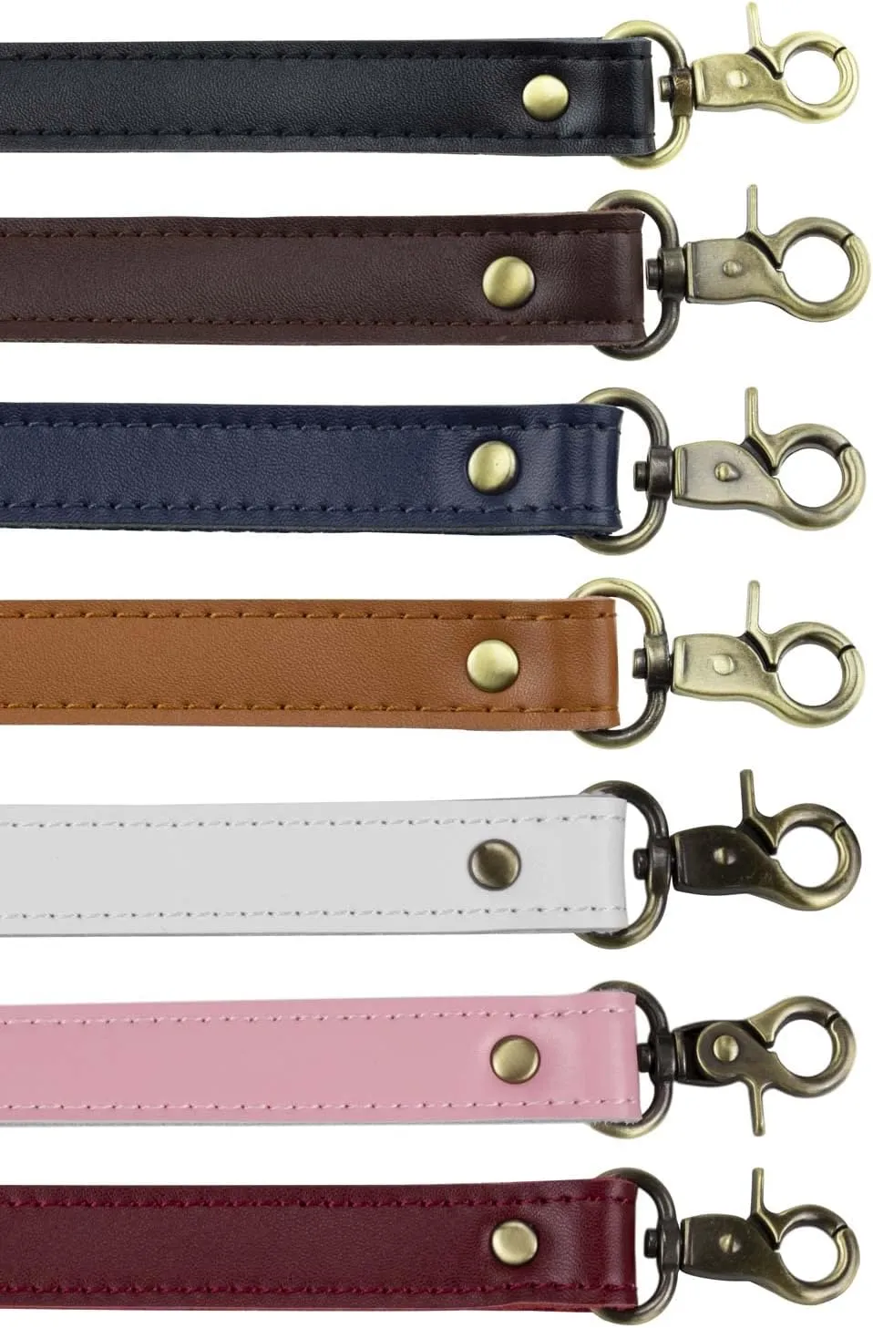 Allzedream Genuine Leather Purse Strap Sewing Canvas Replacement Handbag Shoulder Bag 2 Pcs