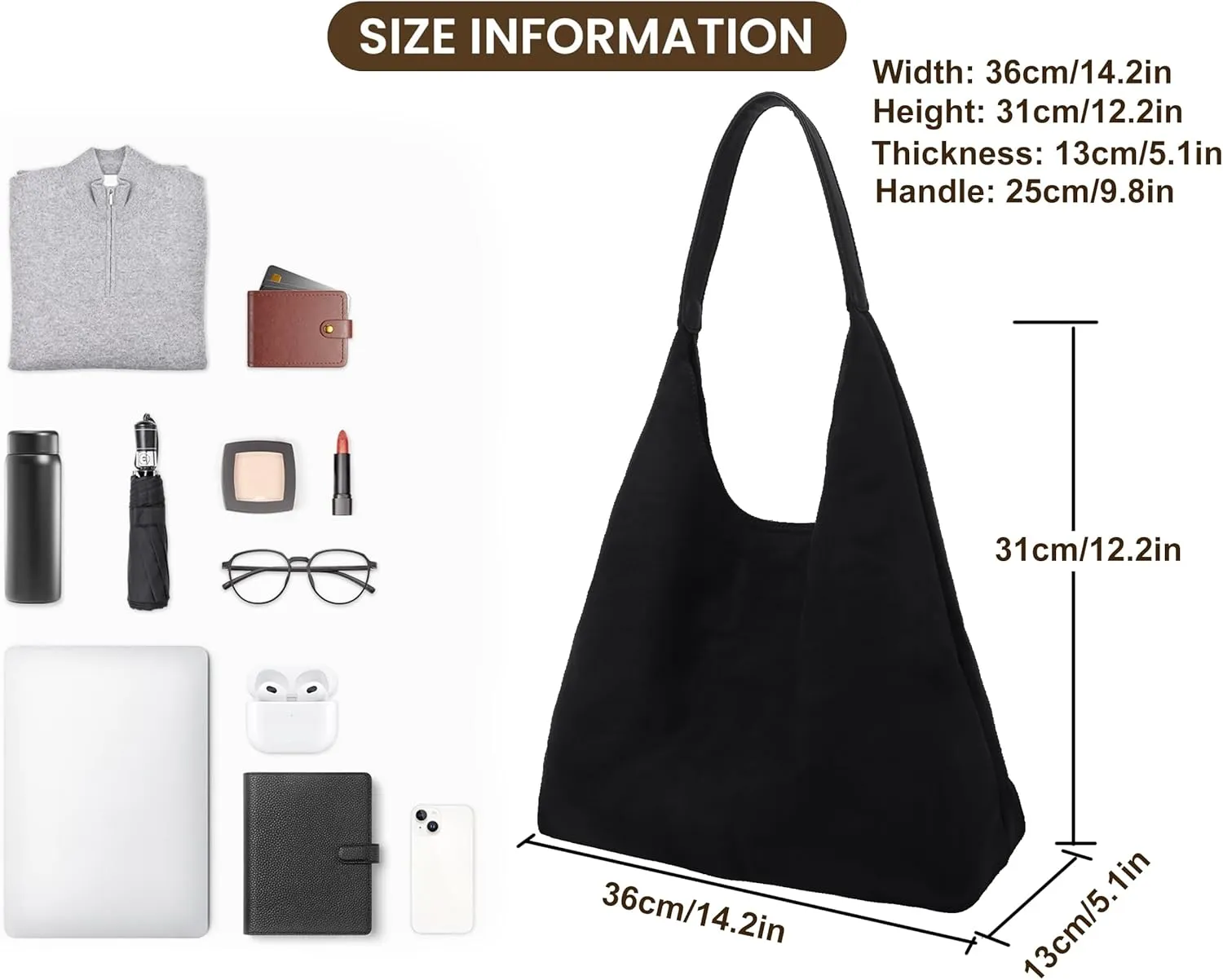 ALUWU Suede Bags for Women 2024 Retro Faux Suede Handbag Slouchy Hobo Bag Fall Purse