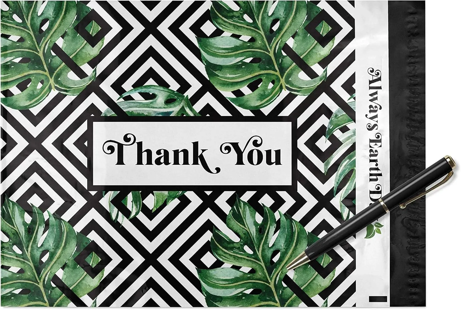 Always Earth Day 100 Large Poly Mailers 10x13 Shipping Bags for Small Business, Self Sealing Package Envelopes, Shipping Envelopes, Mailing Bags, Waterproof, 2.4 Mil, Geometric