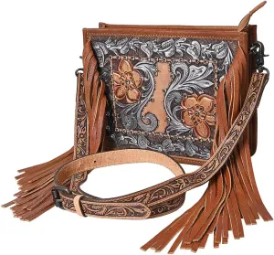 American Darling Crossbody Hand Tooled Genuine Western Leather Women Bag Western Handbag Purse | Western leather handbag | Hand tooled leather purse | Genuine suede crossbody bag