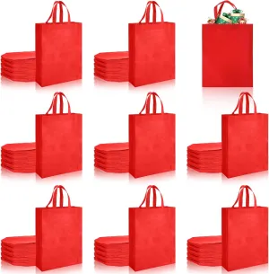 Amylove 80 Pcs Non Woven Tote Bags Bulk Large Reusable Gift Bag Reusable Grocery Bags