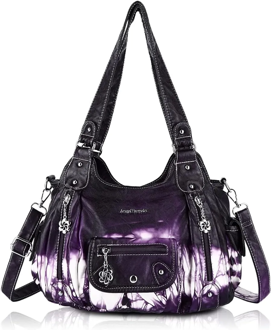 Angel Barcelo Womens Purses and Handbags PU Leather Shoulder Bag Fashion Hobo Bags for Girls