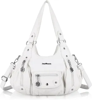Angel Barcelo Womens Purses and Handbags PU Leather Shoulder Bag Fashion Hobo Bags for Girls